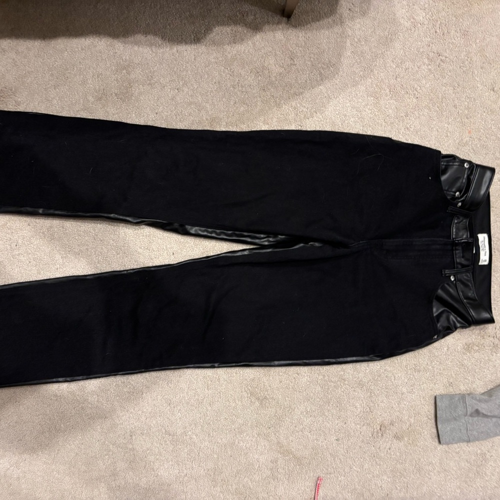 Abercrombie & Fitch Black Straight Leg Jeans